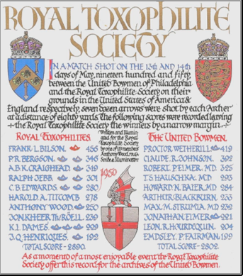 History of Bowhunting: Royal Toxophilite Society flyer