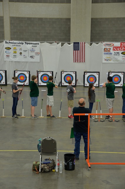 Archers shooting at NASP National Tournament