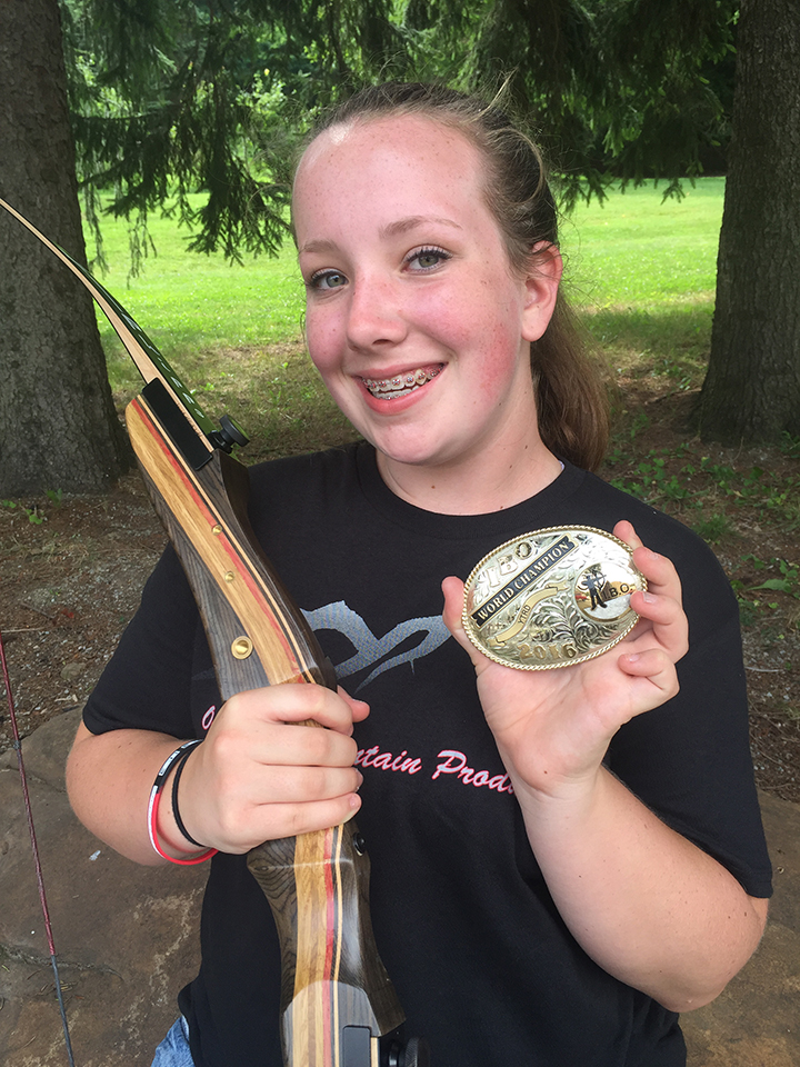 Sydney Phipps with OMP Smoky Mountain Hunter bow
